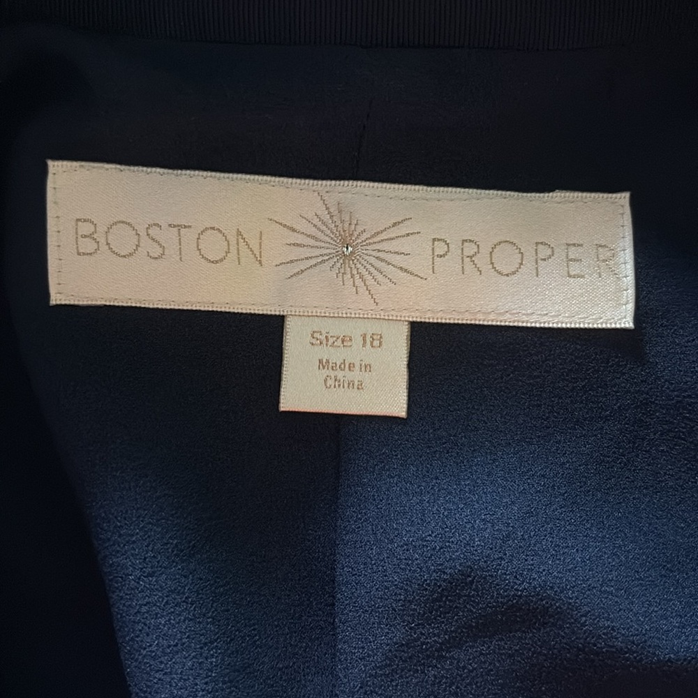 Boston Proper Midnight Blue Suit Jacket - Picture 5 of 10